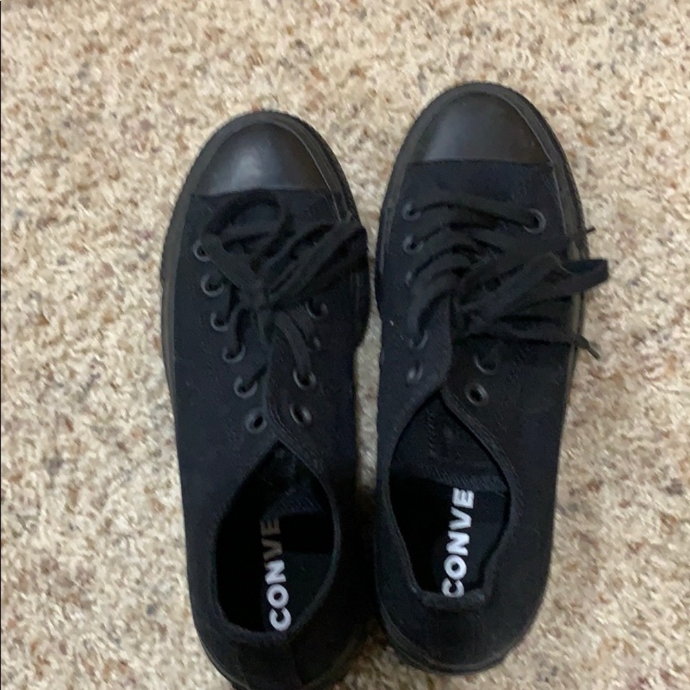 Black platform converse